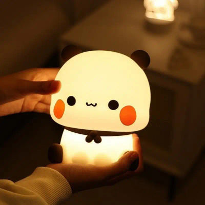 Lámpara de Noche LED Kawaii Panda, Linda Lámpara de Dibujos Animados, Lámpara Decorativa para Dormitorio de Animales, Sala de Estar, Regalos para Niños y Bebés