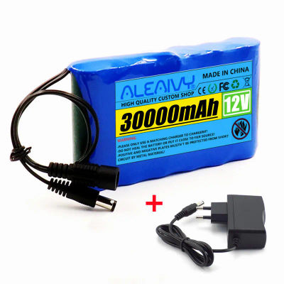 Nueva batería portátil Super 12V 30000mah batería recargable de iones de litio capacidad DC 12,6 v 20Ah CCTV Cam Monitor + cargador