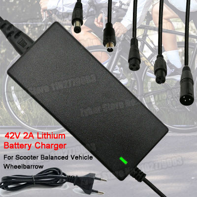 Cargador de batería de litio 42V 2A 42V 2A adaptador de corriente CC de 5 enchufes AC100-240V adaptador de batería de enchufe de EE. UU./UE para Scooter vehículo equilibrado