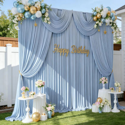 Telones de Fondo, Cortinas sin Arrugas, Decoraciones de Tela, Telón de Fondo para Fotografía de Bodas, Baby Shower, Escenarios y Recepciones
