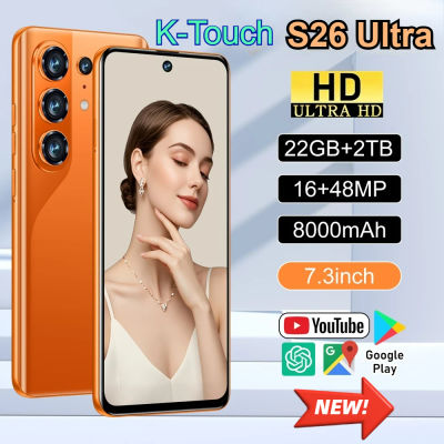 Teléfono Inteligente K-Touch 5G S26 Ultra, Teléfono Móvil Android, 22GB+2TB, Desbloqueo Facial, Doble SIM 5G, Batería de 7800mAh, Pantalla HD de 7.3 Pulgadas, Batería de 8000mAh, Teléfono Móvil 5G