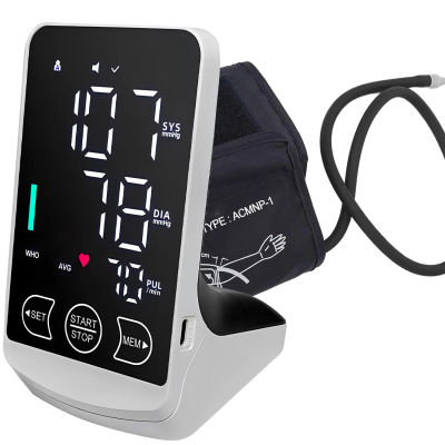 Monitor de presión arterial inteligente, esfigmomanómetro Digital recargable de alta precisión, monitores Bp, tonómetro electrónico, brazalete para brazo