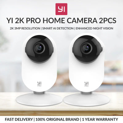 YI Pro Kits 2K Cámara de seguridad para el hogar Wi-Fi IP Sistema de vigilancia inteligente con monitor de bebé de visión nocturna