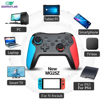 GAMINJA-mando inalámbrico MG25Z, Gamepad con Bluetooth para Nintendo Switch, PS3, PC, Joystick de doble vibración, sin Lag