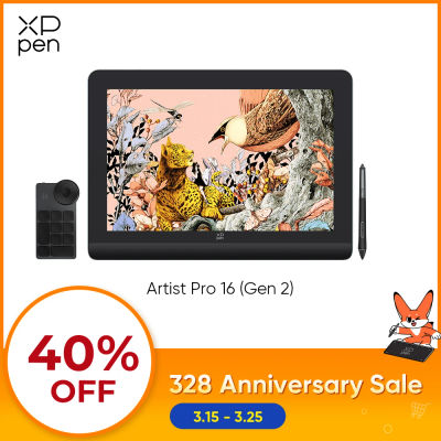 Tableta Gráfica XPPen Artist Pro 16 (Gen 2) con Monitor de 16 Pulgadas, Pantalla de Dibujo con 16K Niveles de Presión, Resolución 2.5K, Compatible con Windows y Android