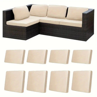 Funda para cojín de sofá de exterior, con cremallera, resistente al desgaste y al sol, funda protectora para muebles de exterior (sin cojín)