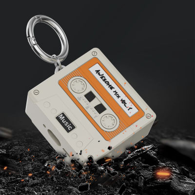 Funda de cinta de casete compatible con funda AirPods Pro de segunda generación, compatible con funda AirPods Pro 2, cordón incluido,