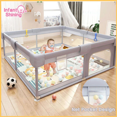 Parque infantil brillante para niños con Protector de espuma, parque infantil para bebés, valla de seguridad para bebés, parque infantil para niños de 0 a 6 años