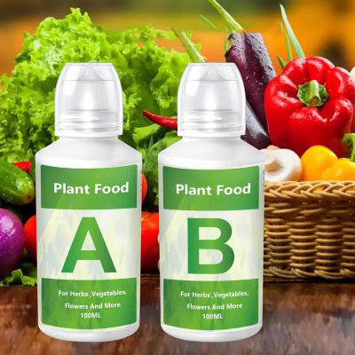 Solución nutritiva para plantas hidropónicas, 2 unidades/caja, Kit de solución de fertilizante A y B, solución nutritiva para cultivo sin suelo de frutas y flores
