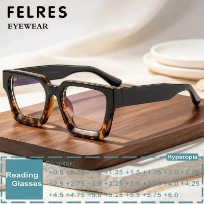 Gafas de lectura antifatiga para hombre y mujer, lentes de lectura con protección ocular, antiluz azul, montura grande, gafas cuadradas de diseño, gafas para presbicia