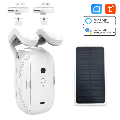 Tuya-abridor de cortina automático inalámbrico inteligente, varilla romana, pista U I, Panel Solar, Robot de cortina, Yande, Alice, Alexa, Google Home Voice