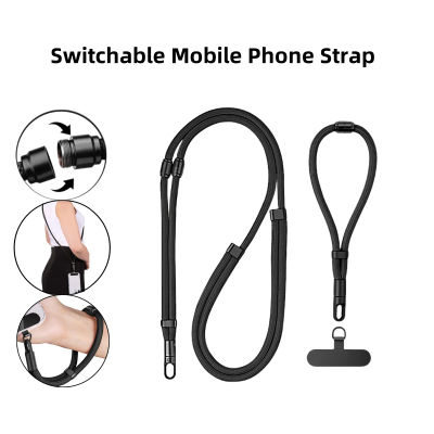 Cordón para teléfono móvil conmutable 3 en 1, correa Universal para funda de teléfono móvil de longitud ajustable