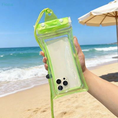 ☽ Estuche Impermeable para Teléfono, Bolsa Seca Flotante con Doble Cierre y Cordón para Natación y Playa