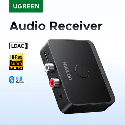 Receptor Bluetooth UGREEN AUX LDAC AAC Hi-Fi 3,5mm Jack 2RCA RCA Audio Bluetooth 6,0 adaptador receptores 15h para altavoz de coche PC