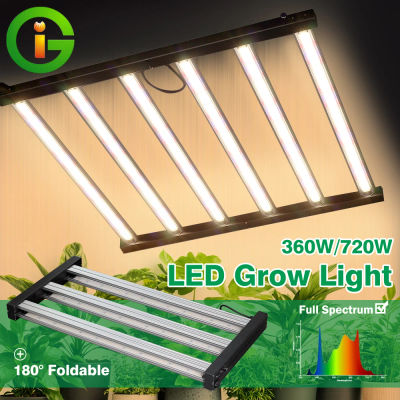 Lámpara LED para Plantas de 720W con UV 395nm IR 730nm, Espectro Completo, 2.7 μmol/J, Alta PPFD, con Función de Atenuación y Conexión en Cadena, para Carpas de Cultivo de 4×4 y 5×5 pies ﻿