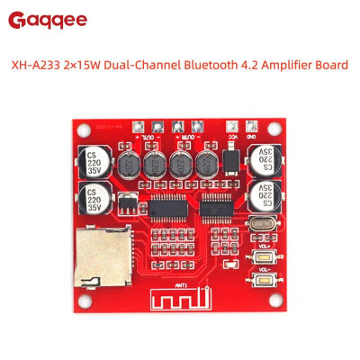 Placa amplificadora Bluetooth XH-A233, módulo amplificador de Audio Bluetooth 4,2 de doble canal 2 × 15W, placa amplificadora de altavoz DC 12-24V