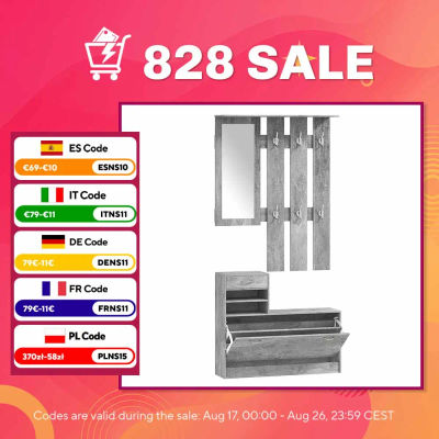 Outsunny-Muebles de Entrada, Recibidor, Pasillo, Perchero, Espejo Zapatero, 3 Piezas