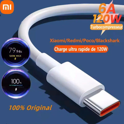 Xiaomi Original Cable Usb tipo C 120W 67W Turbo cargador rápido Mi 15 14 13 12T Pro 12 11 Ultra Poco X6 X7 Redmi Note Black Shark 5
