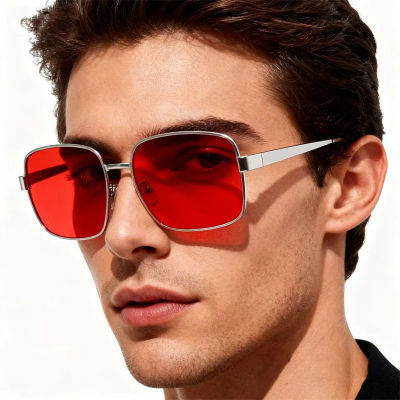 Gafas de sol europeas y americanas de metal con marco grande para hombres y mujeres con protección solar y marcos retro cuadrados y redondos 134