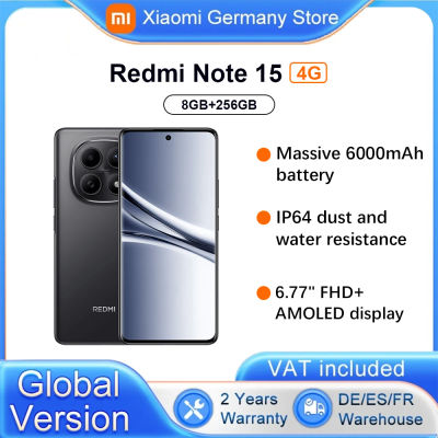 Versión Global Xiaomi Redmi Note 15 4G smartphone 6.77" FHD carga turbo de 33W batería de 6000mAh cámara principal de 108MP IP64 Bluetooth 5.3 NFC