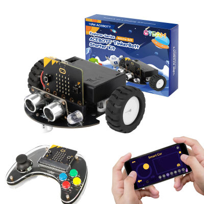 ACEBOTT Kit de coche robot inteligente para BBC Micro:bit STEM Science Kits Robots de codificación