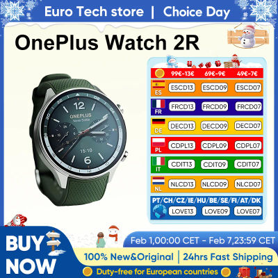 2024 Smartwatch OnePlus Reloj 2R Pantalla AMOLED de 1,43'' Snapdragon W5 Gen 1+ ​ BES2700 100H de duración de la batería WiFi Wear OS por Google GPS