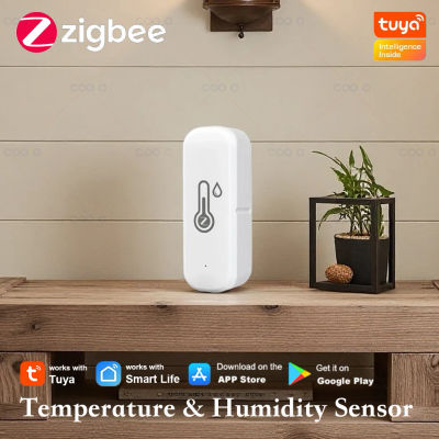 Zigbee 3,0 Sensor de temperatura y humedad hogar inteligente higrómetro interior aplicación remota Monitor funciona con Tuya Smart Life