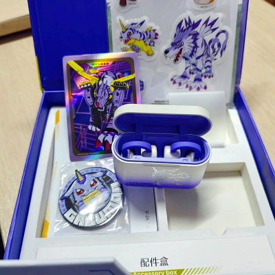 Audífonos Bluetooth Inalámbricos Originales de Digimon Adventure con Clip para Oreja, Agumon Tailmon/Gatomon, Audífonos Deportivos para Correr al Aire Libre, Regalo