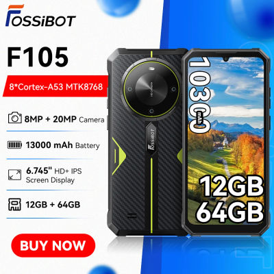 Teléfono Inteligente FOSSiBOT F105 10300mAh 4GB+64GB, Teléfono Resistente con Cámara de 20MP, Pantalla HD+ IPS de 6.745 Pulgadas