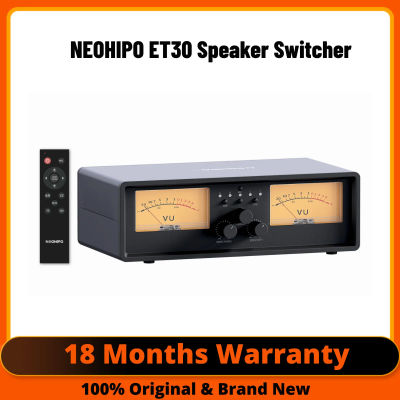 Selector de altavoz amplificador NEOHIPO ET30 con conmutador de altavoz VU Meter con Selector de Audio de pantalla de Panel DB