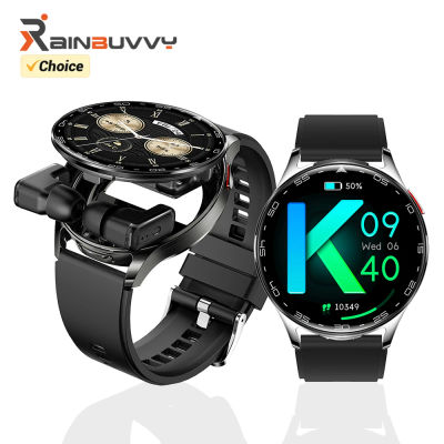 Rainbuvvy T97 TWS reloj inteligente auriculares incorporados 1,39 pulgadas 3 en 1 auriculares inalámbricos Bluetooth llamada Smartwatch