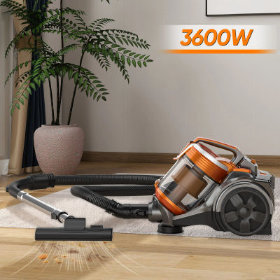 Aspiradora de 3600W, 15000PA A, filtración multiciclónica, aspiradora con núcleo, suelos duros, alfombras, pelo FET