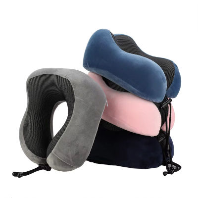 Almohada de algodón con memoria de viaje en U, cuello, coches y aviones, tela magnética en forma de U, 1 ud.