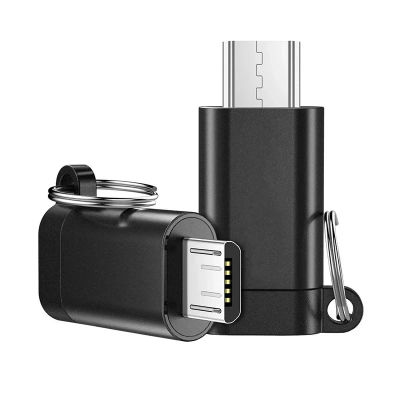 Adaptador de cable de datos y cargador de aleación de aluminio tipo C a Micro USB, convertidor de cable de datos para teléfono Xiaomi Huawei, 1/2 unidades