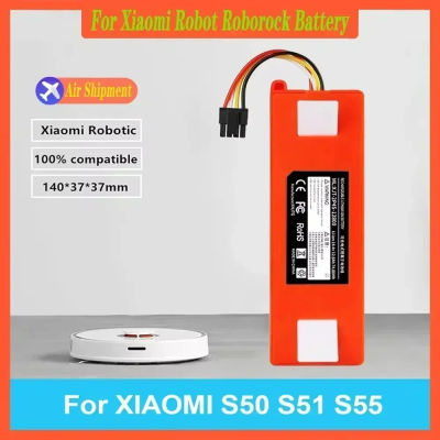 Batería de repuesto de 14,4 V y 12800mAh para Roborock S6 S7 MaxV Q5 Q7 MAX, accesorios para Robot aspirador, piezas originales