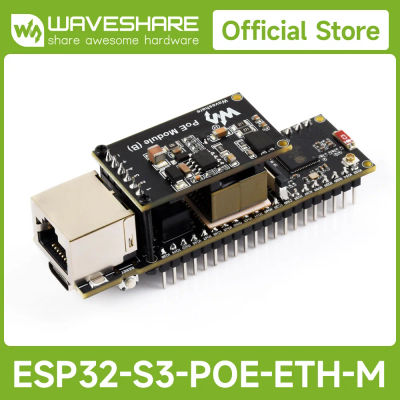 Placa de Desarrollo Waveshare ESP32-S3 ETH, Compatible con Comunicación Wi-Fi, Bluetooth y Ethernet, Módulo PoE Opcional