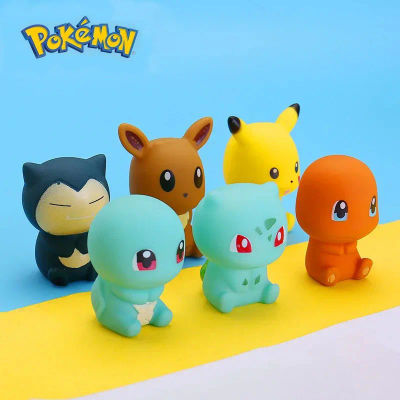 Figuras de Pokémon Pikachu para baño, ducha de baño, juguetes de baño de agua para bebés y niños, juguetes de descompresión para ducha rociadora, 6 uds.