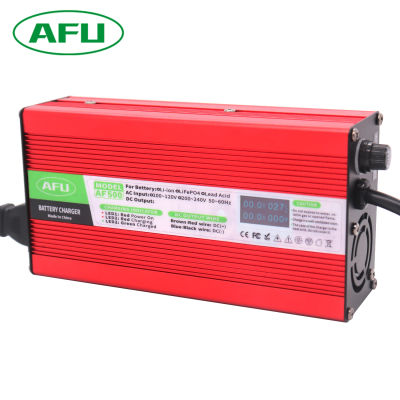 Cargador de batería de iones de litio, 50,4 V, 8A, 12S, 44,4 V, seguro y estable, con pantalla OLED