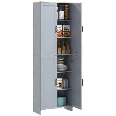 Mueble de cocina tipo buffet HOMCOM, unidad de almacenamiento para cocina, mueble multiusos de estilo moderno con 4 puertas y estantes