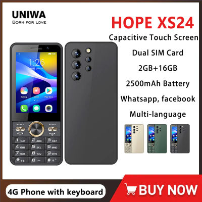 UNIWA HOPE XS24 4G pantalla táctil teclado teléfono Android 8,1 Dual SIM 3,5 pulgadas 2GB + 16GB 2500mAh teléfono móvil Whatsapp teléfono medio táctil