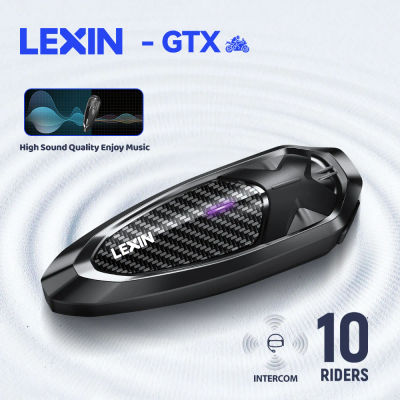 Lexin GTX 1 Uds intercomunicador Bluetooth para casco de motocicleta auriculares soporte intercomunicador y escucha música en una sola vez10 conductores 2000m