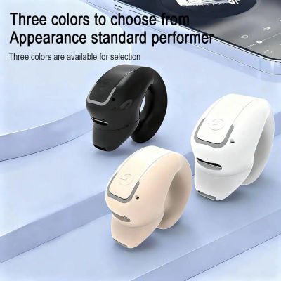 Auriculares Inalámbricos Bluetooth con Clip para la Oreja, Auriculares de Conducción Ósea de Alta Calidad, Auriculares Deportivos TWS con Cancelación de Ruido y Micrófono
