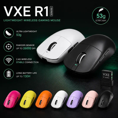 Ratón Inalámbrico Bluetooth Vxe Dragonfly R1, Ligero, Ergonómico, Batería de Larga Duración, para Juegos, Oficina y Esports