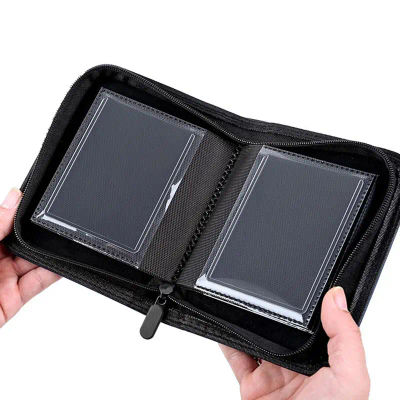 Carpeta para Tarjetas, Impermeable, de Cuero PU con Cierre, 40 Bolsillos para Tarjetas Coleccionables de Deportes y Juegos TCG de 3x4