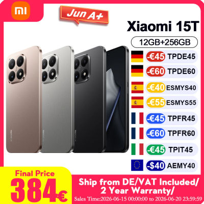 Versión Global Xiaomi 15T, Teléfono Inteligente Ultrafino, 12GB 256GB, Cámara Triple Laica Profesional, Pantalla Inmersiva de 6.83'', Cuerpo Delgado de 7.5mm