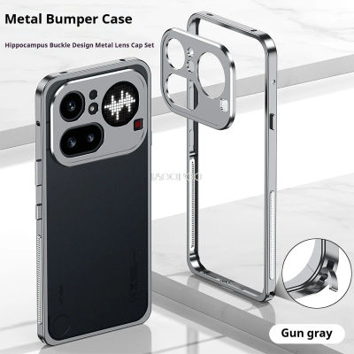 Carcasa Metálica con Marco de Aluminio para Nothing Phone 4A Pro 3A Pro Lite con Protector de Lente Metálico