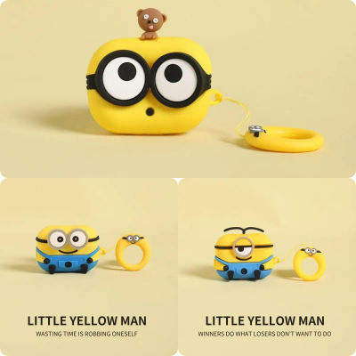 Para Airpods Pro 2 funda, lindo juguete de ojos grandes de dibujos animados 3D funda de silicona a prueba de golpes para auriculares para Airpods 4 funda de fondo niños