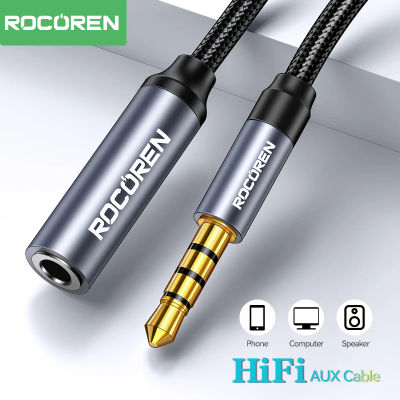 Rocoren AUX Cable 3,5mm Jack macho a hembra extensión de Audio altavoz Cable convertidor para teléfono auriculares portátiles tabletas adaptador