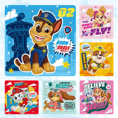 Juego de 6 estilos de rompecabezas de la patrulla canina, juguete educativo de Aprendizaje Temprano para bebés, rompecabezas de vehículos bonitos de dibujos animados para niños, regalo para niños