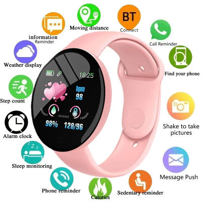2025 nuevo reloj inteligente multifuncional D18 para hombres y mujeres Bluetooth conectado teléfono música Fitness pulsera deportiva Monitor de sueño reloj